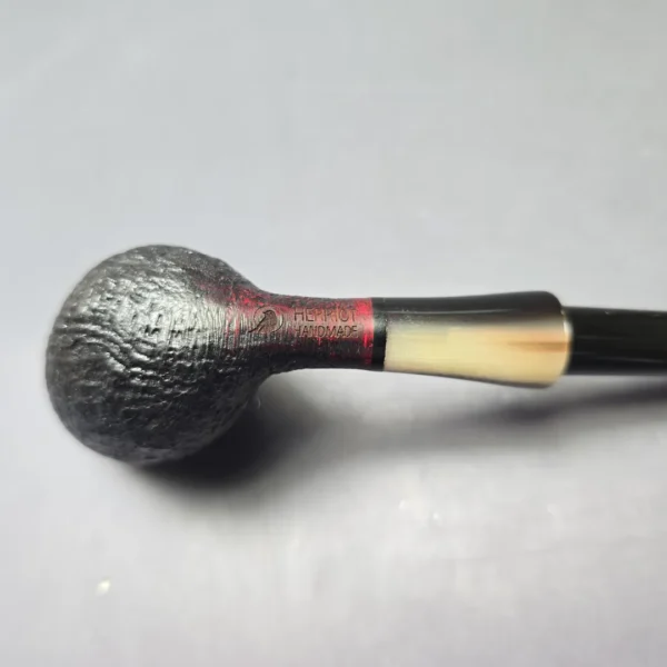 Herriot Pipes Partially Sandblasted Cutty w/ Horn Briar Pipe, Unsmoked - Image 8