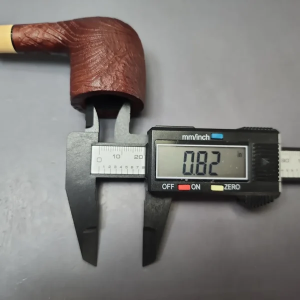 MBSD Briars by Piero Vitale Vintage Sandblasted Billiard w/ Boxwood Briar Pipe, New - Image 9