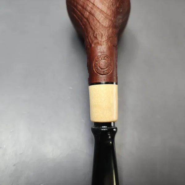 MBSD Briars by Piero Vitale Vintage Sandblasted Billiard w/ Boxwood Briar Pipe, New - Image 10