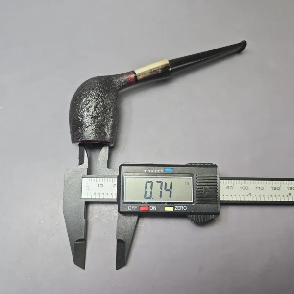 Herriot Pipes Partially Sandblasted Cutty w/ Horn Briar Pipe, Unsmoked - Image 10