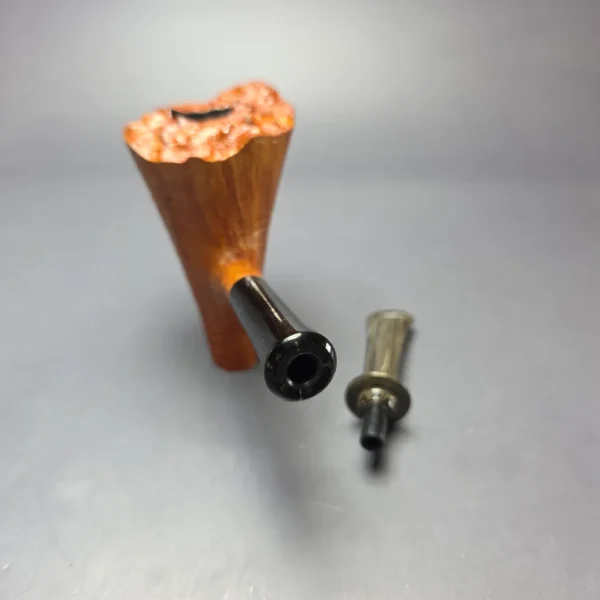 la Biota Sandblasted Ballerina Dublin w/ Horn Handmade Briar Pipe, New - Image 12