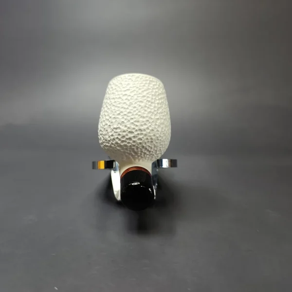 MBSD Meerschaum Deluxe Rusticated Cavalier Block Meerschaum Pipe, Briar-Mortise, New - Image 4