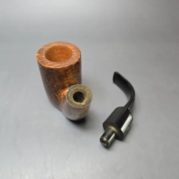 James Upshall (c. 1980s) P Grade Smooth Oom Paul Sitter Estate Briar Pipe, Unsmoked - Image 11