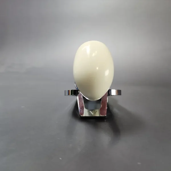 Smooth Bent Apple w/ Blue Stem & Case Estate Block Meerschaum Pipe, Unsmoked - Image 4