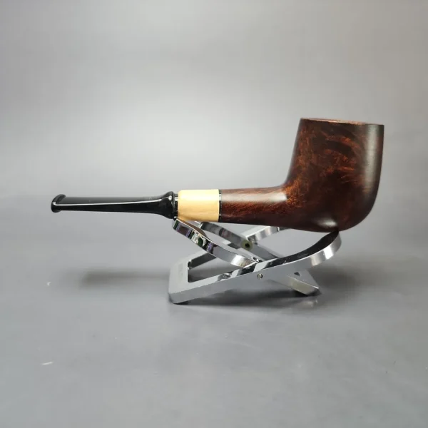 MBSD Briars by Vitale Sienna Contrast Smooth Billiard w/ Boxwood Briar Pipe, New - Image 7