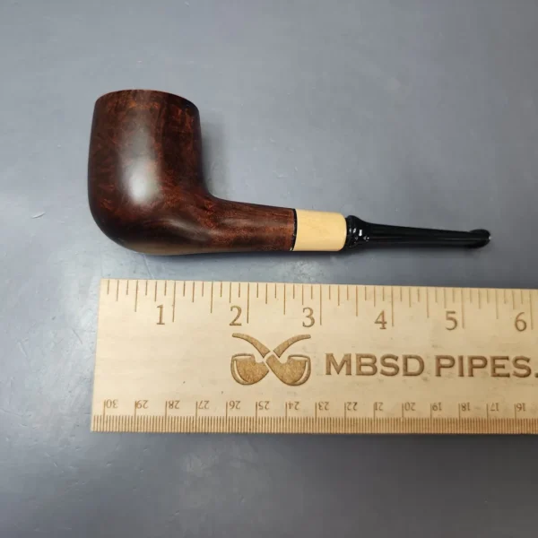 MBSD Briars by Vitale Sienna Contrast Smooth Billiard w/ Boxwood Briar Pipe, New - Image 8