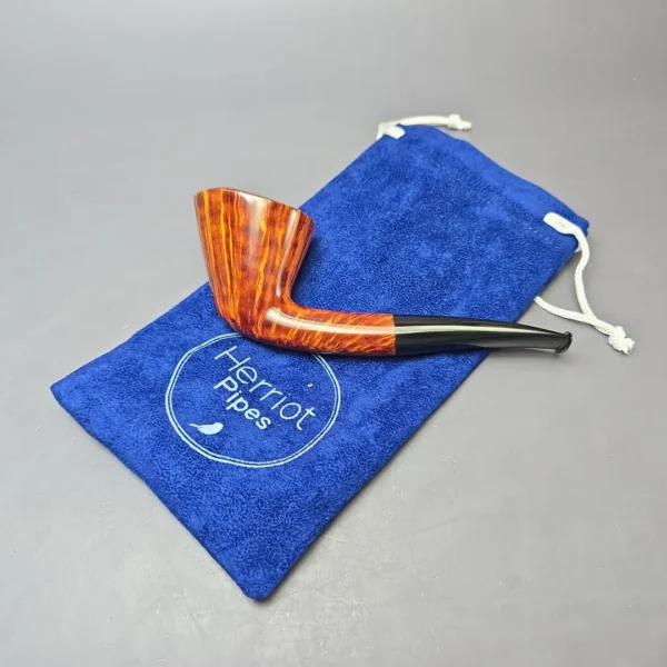 Herriot Pipes Smooth Asymmetric Dublin Handmade Briar Pipe, New - Image 12