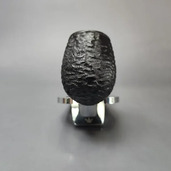 MBSD Briars by Piero Vitale Black Rusticated Brandy w/ Boxwood Briar Pipe, New - Image 3