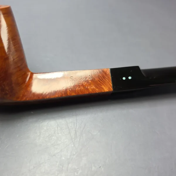Sasieni Two Dot 20 Smooth Diamond Shank Billiard Estate Briar Pipe, English Estates - Image 6