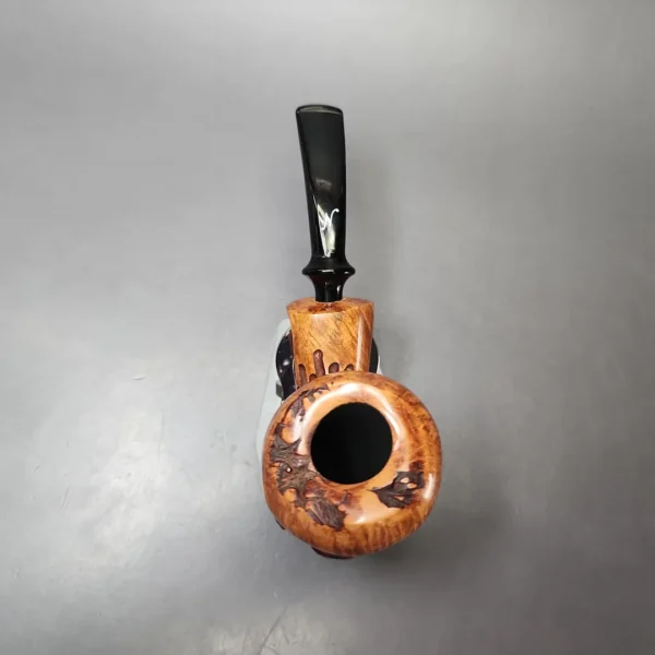 Nording Spruce Cone Partially Rusticated Freehand Estate Briar Pipe, Unsmoked - Image 6