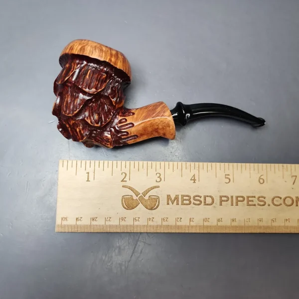 Nording Spruce Cone Partially Rusticated Freehand Estate Briar Pipe, Unsmoked - Image 8