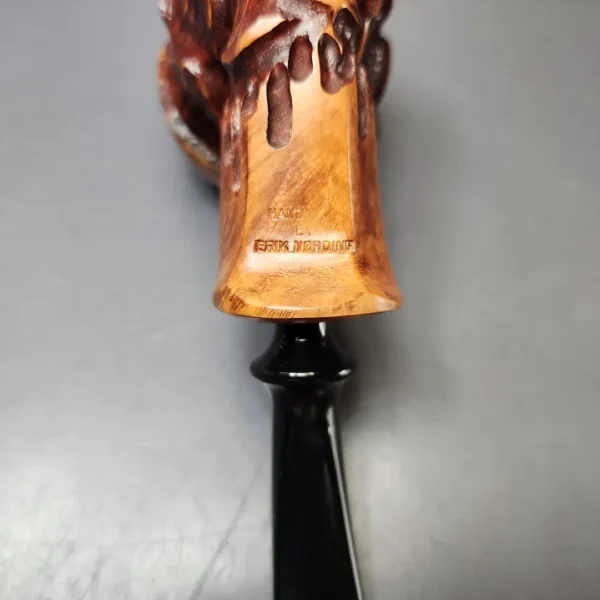 Nording Spruce Cone Partially Rusticated Freehand Estate Briar Pipe, Unsmoked - Image 10