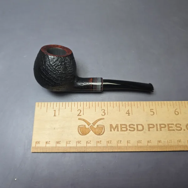 Herriot Pipes Partially Sandblasted Apple w/ Fordite Handmade Briar Pipe, New - Image 9