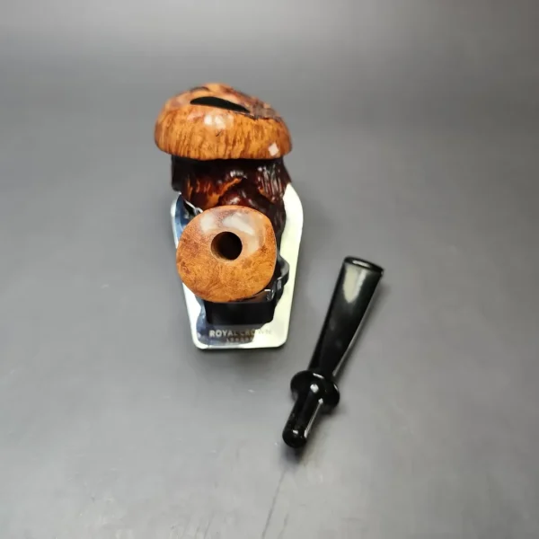 Nording Spruce Cone Partially Rusticated Freehand Estate Briar Pipe, Unsmoked - Image 11