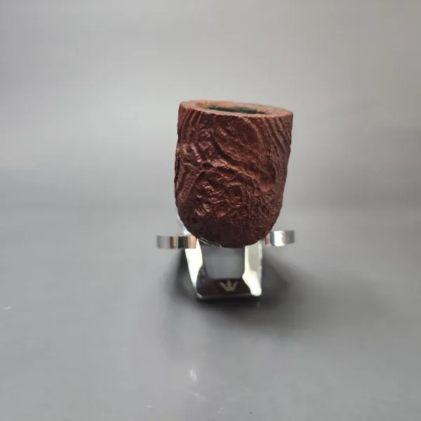 MBSD Briars by Piero Vitale Vintage Sandblasted Billiard w/ Zebrawood Briar Pipe, New - Image 3