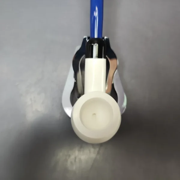 Smooth Bent Billiard w/ Blue Stem & Case Estate Block Meerschaum Pipe, Unsmoked - Image 5