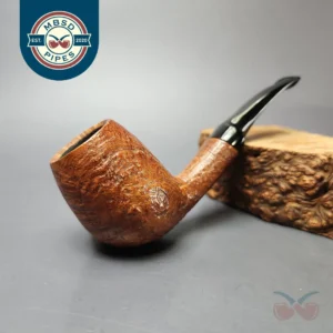 WO Larsen Sandblasted Stubby Egg Estate Briar Pipe, Danish Estates