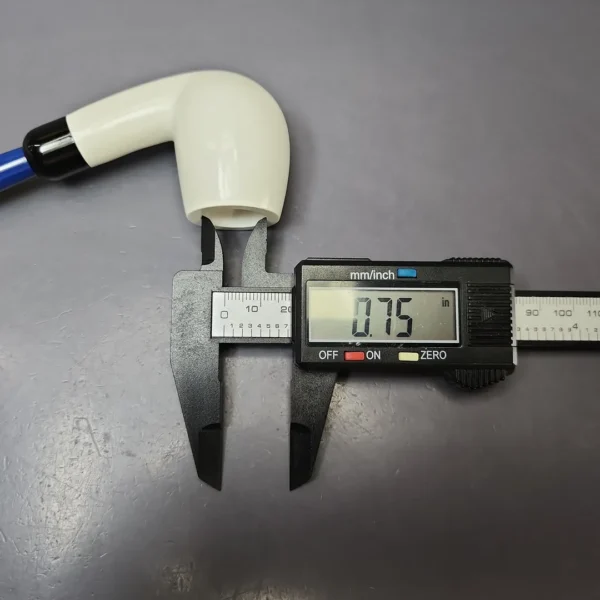 Smooth Bent Billiard w/ Blue Stem & Case Estate Block Meerschaum Pipe, Unsmoked - Image 10