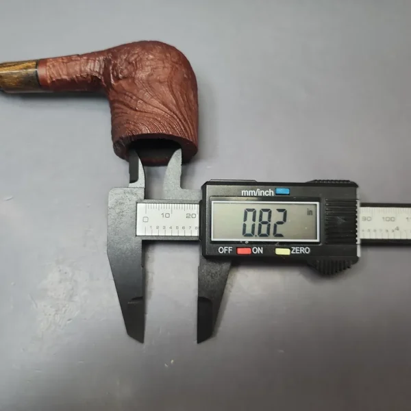 MBSD Briars by Piero Vitale Vintage Sandblasted Billiard w/ Zebrawood Briar Pipe, New - Image 9