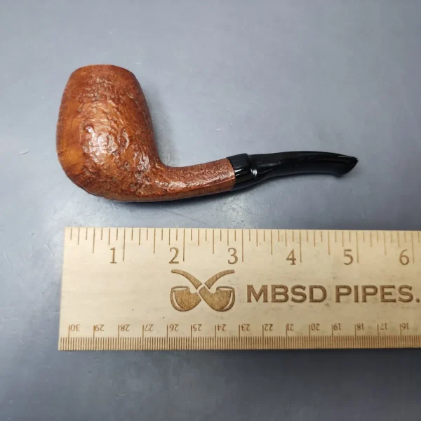 WO Larsen Sandblasted Stubby Egg Estate Briar Pipe, Danish Estates - Image 8