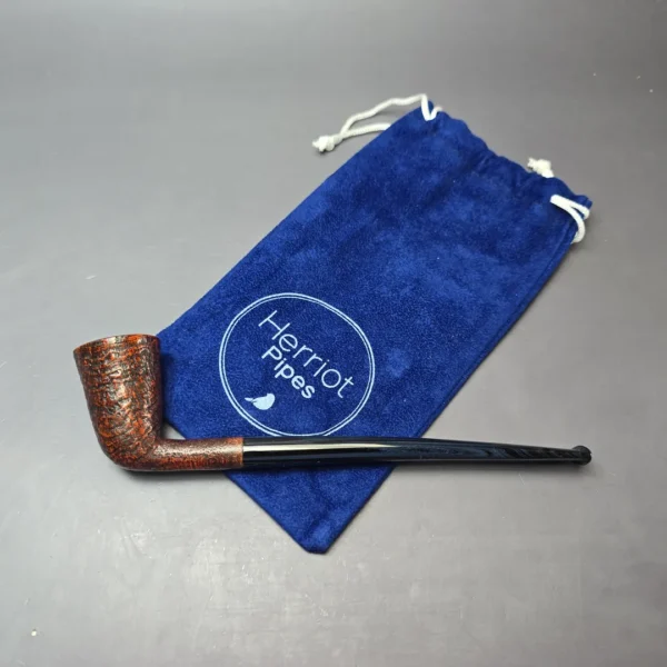 Herriot Pipes Partially Sandblasted Demiwarden Dublin Handmade Briar Pipe, New - Image 12