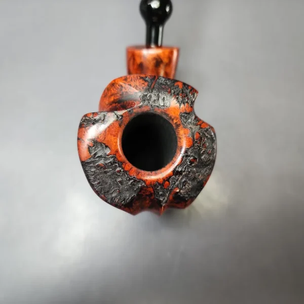 Nording Orange Grain 2 Smooth Freehand Estate Briar Pipe, Unsmoked - Image 4