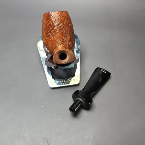 WO Larsen Sandblasted Stubby Egg Estate Briar Pipe, Danish Estates - Image 11
