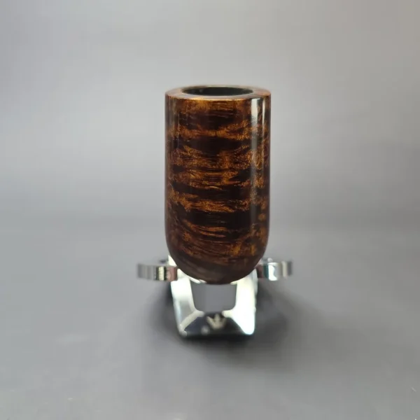 Piero Vitale Smooth Pencil Shank Chimney w/ Horn (Moon) Handmade Briar Pipe, New - Image 3