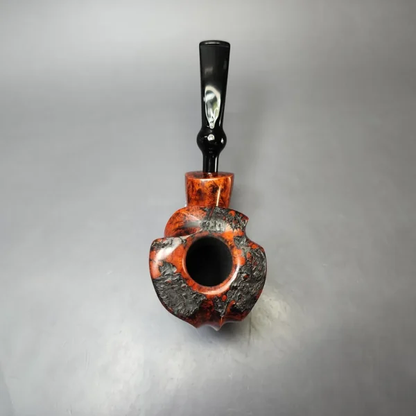 Nording Orange Grain 2 Smooth Freehand Estate Briar Pipe, Unsmoked - Image 6
