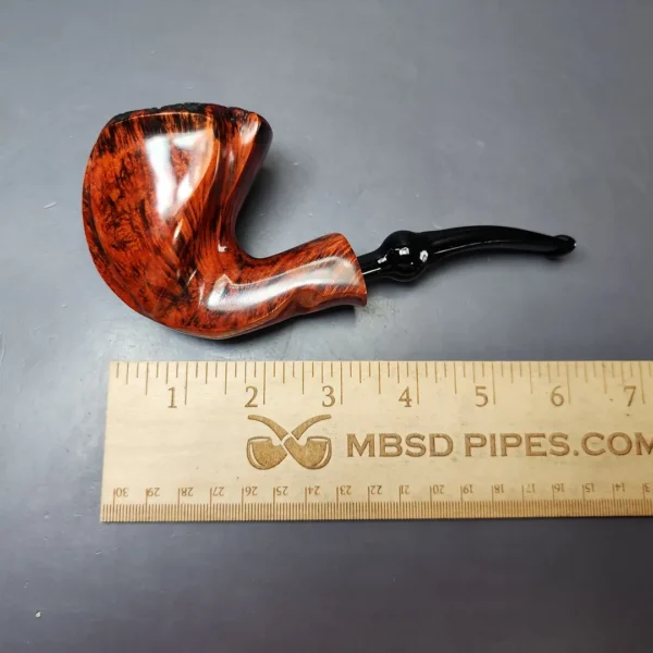 Nording Orange Grain 2 Smooth Freehand Estate Briar Pipe, Unsmoked - Image 8