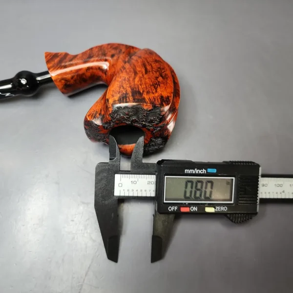 Nording Orange Grain 2 Smooth Freehand Estate Briar Pipe, Unsmoked - Image 9