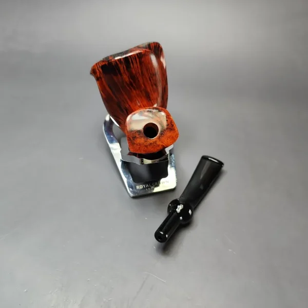 Nording Orange Grain 2 Smooth Freehand Estate Briar Pipe, Unsmoked - Image 11