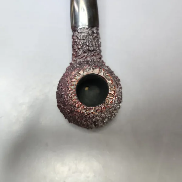 Brebbia Croce D'Oro 6 Rusticated Author Estate Briar Pipe, Italian Estates - Image 4