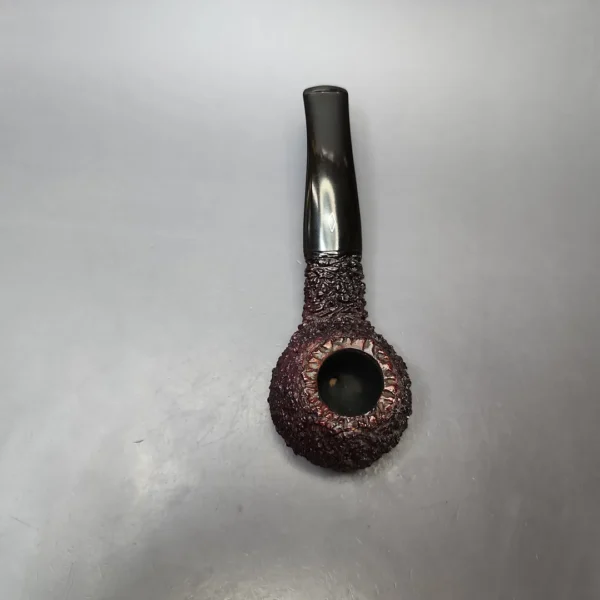 Brebbia Croce D'Oro 6 Rusticated Author Estate Briar Pipe, Italian Estates - Image 6