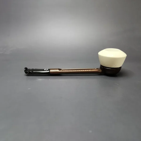 Falcon Extra Dental w/ MBSD Meerschaum Rhodesian Block Meerschaum Bowl Pipe, New - Image 7