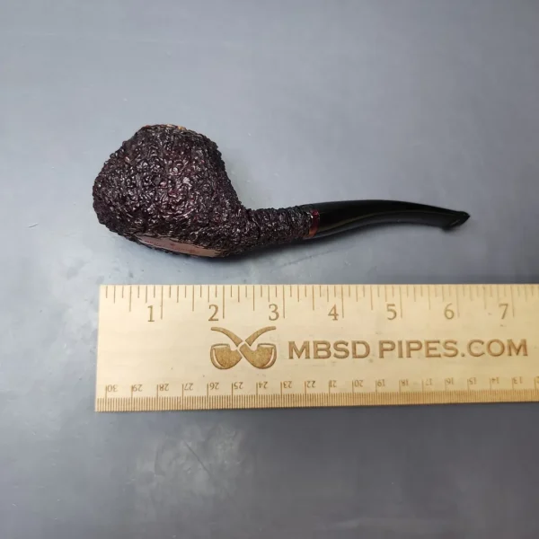 Brebbia Croce D'Oro 6 Rusticated Author Estate Briar Pipe, Italian Estates - Image 8