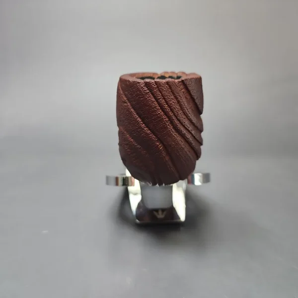 MBSD Briars by Piero Vitale Vintage Sandblasted Billiard w/ Boxwood Briar Pipe, New - Image 3