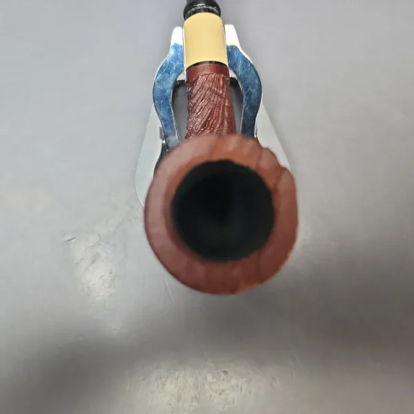 MBSD Briars by Piero Vitale Vintage Sandblasted Billiard w/ Boxwood Briar Pipe, New - Image 4