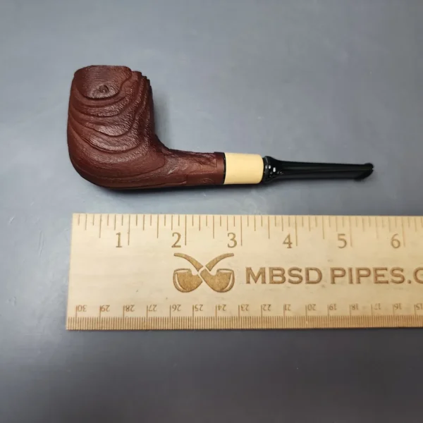 MBSD Briars by Piero Vitale Vintage Sandblasted Billiard w/ Boxwood Briar Pipe, New - Image 8