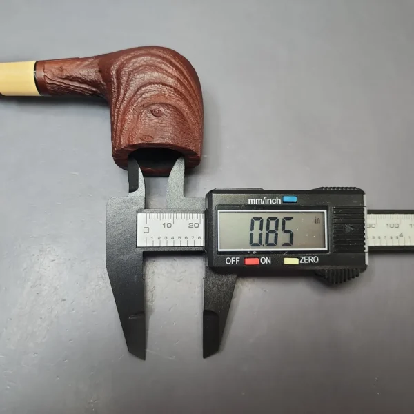 MBSD Briars by Piero Vitale Vintage Sandblasted Billiard w/ Boxwood Briar Pipe, New - Image 9