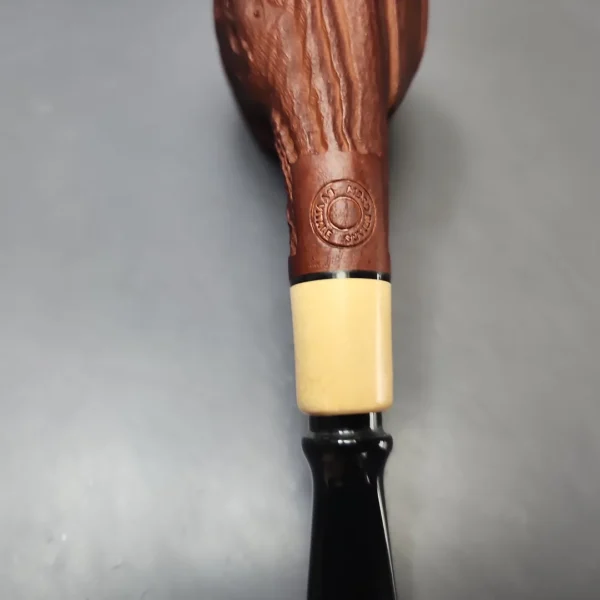 MBSD Briars by Piero Vitale Vintage Sandblasted Billiard w/ Boxwood Briar Pipe, New - Image 10