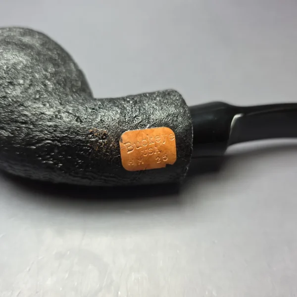 Buckeye Pipes Hand Made Sandblasted Blowfish Briar Pipe, New - Image 8