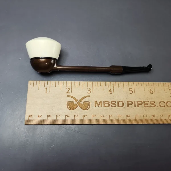 Falcon Extra Dental w/ MBSD Meerschaum Rhodesian Block Meerschaum Bowl Pipe, New - Image 8