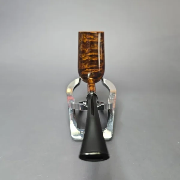 Piero Vitale Smooth Pencil Shank Chimney w/ Horn (Moon) Handmade Briar Pipe, New - Image 5