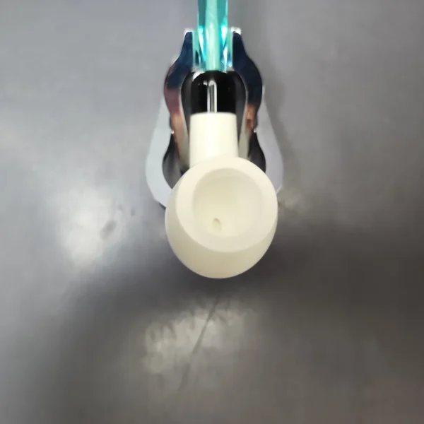 Smooth Bent Billiard w/ Blue Stem & Case Estate Block Meerschaum Pipe, Unsmoked - Image 5