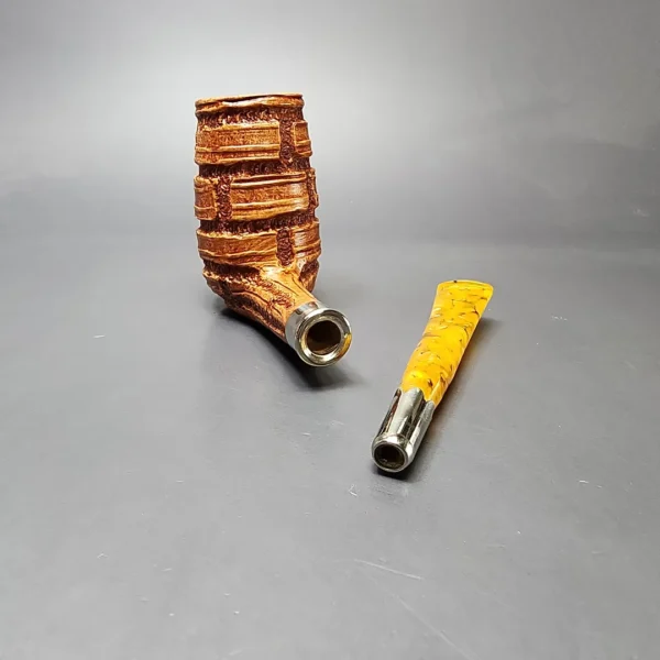 Ardor Alveare Ninfea Rusticated Stack w/ Silver Estate Briar Pipe, Unsmoked - Image 12