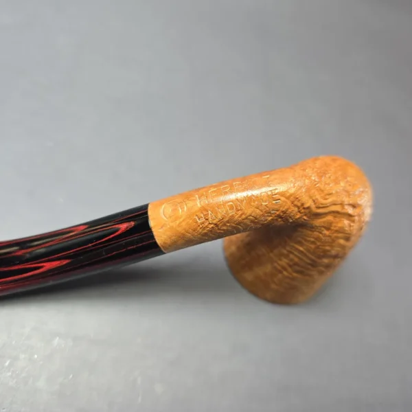 Herriot Pipes Partially Sandblasted Bent Dublin Handmade Briar Pipe, New - Image 8