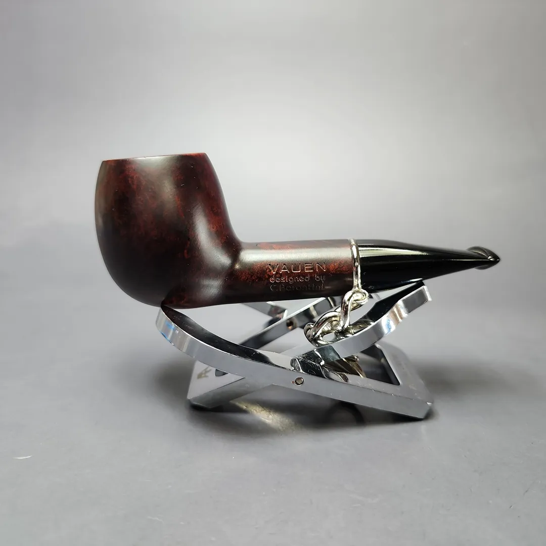 Vauen by Barontini Smooth Nosewarmer w/ Chain Estate Briar Pipe, Unsmoked, 9mm - Image 2