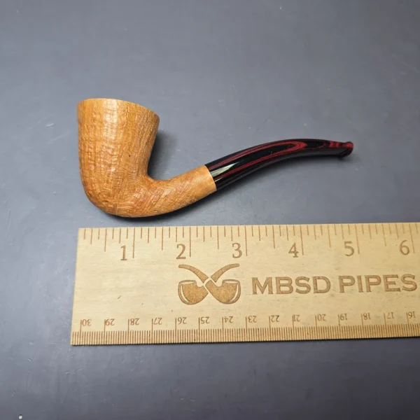 Herriot Pipes Partially Sandblasted Bent Dublin Handmade Briar Pipe, New - Image 9