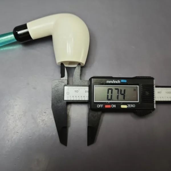 Smooth Bent Billiard w/ Blue Stem & Case Estate Block Meerschaum Pipe, Unsmoked - Image 11